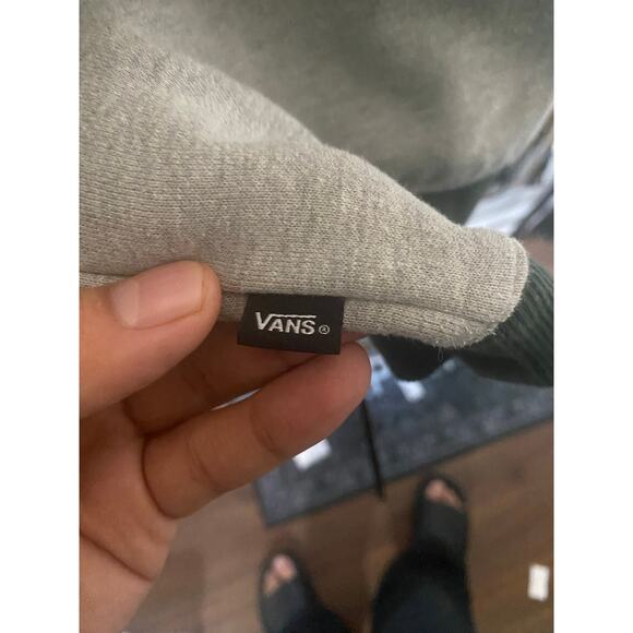 VANS 'RUTLAND III' SWEATSHIRT - GREY/DARK GREEN Size Medium - Picture 5 of 6